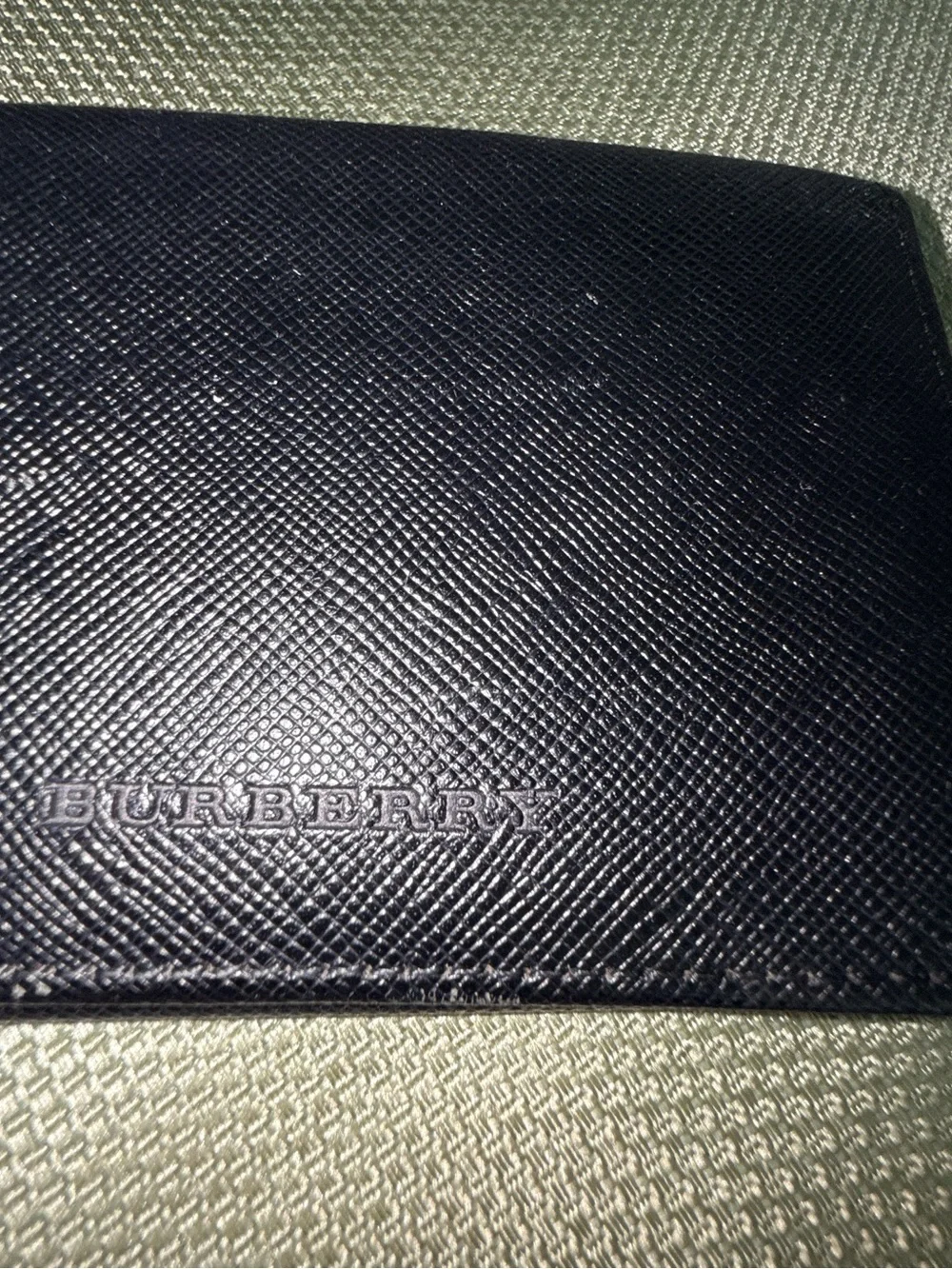 Burberry Black Saffiano Leather Card Sleeve w/COA